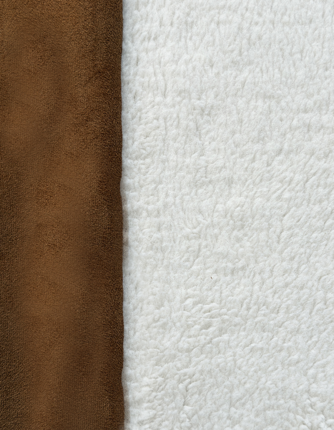 Faux Suede + Sherpa Bonded